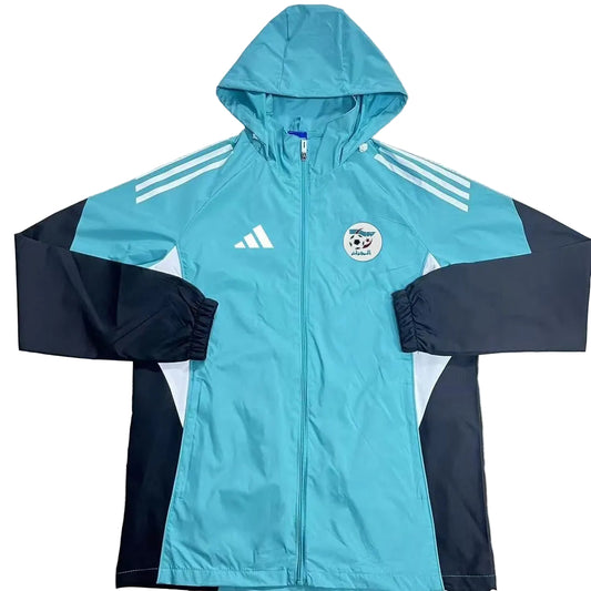 🟢 Veste Coupe-Vent Algérie Turquoise à Capuche – Performance & Style 🇩🇿