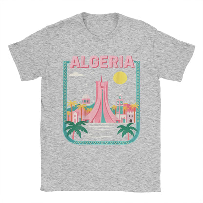 T-shirt Algérie Skyline – Streetwear Graphique – GRAY – vue 3