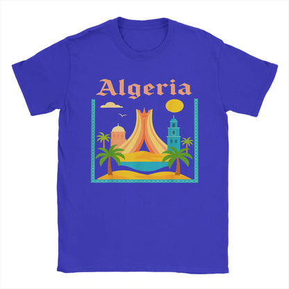 T-shirt Algérie My Country – Streetwear Vintage – Blue – vue 4