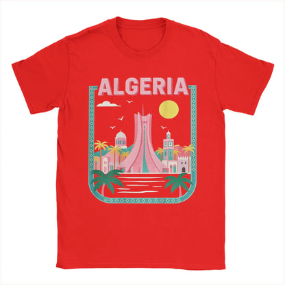 T-shirt Algérie Skyline – Streetwear Graphique – Red – vue 6
