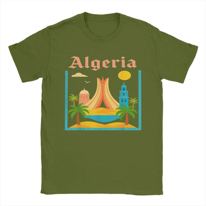 T-shirt Algérie My Country – Streetwear Vintage – Army Green – vue 5