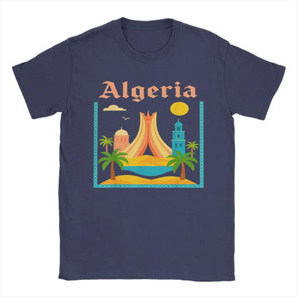 T-shirt Algérie My Country – Streetwear Vintage – Navy Blue – vue 6
