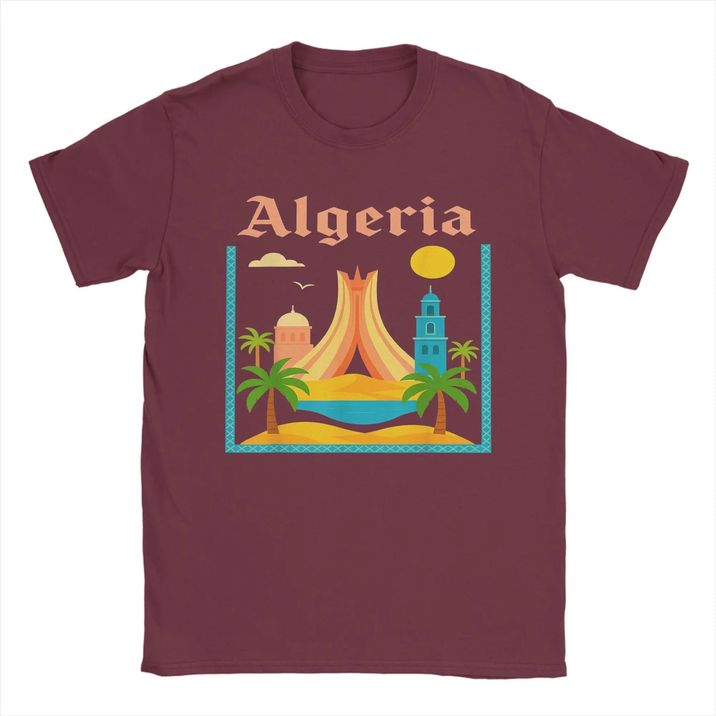 T-shirt Homme “Algeria My Country” – Style Vintage Algérien 🇩🇿