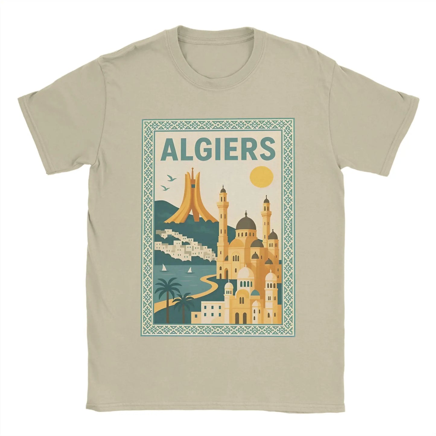 T-shirt Homme “Algiers Vintage” – Affiche Rétro de la Capitale 🇩🇿