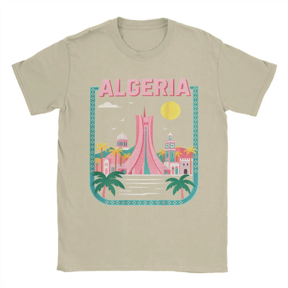 T-shirt Algérie Skyline – Streetwear Graphique – Khaki – vue 11