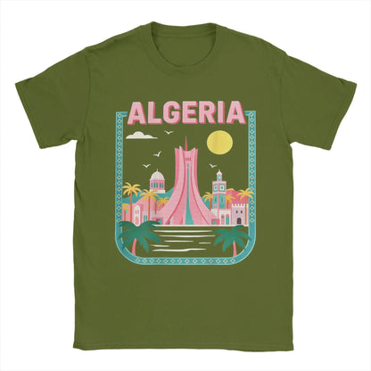 T-shirt Algérie Skyline – Streetwear Graphique – army green – vue 5